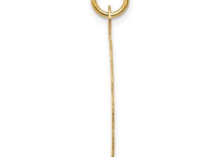14K gold disc charm, alternate view
