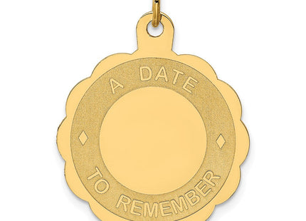 14K gold disc charm
