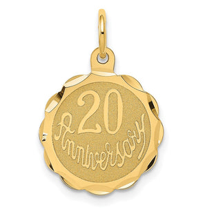 14K Happy 20th ANNIVERSARY Charm (Style XAC579)