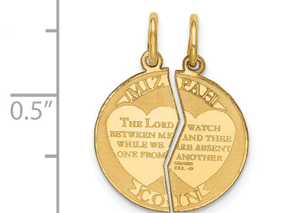 14K 2-piece Mizpah Charm