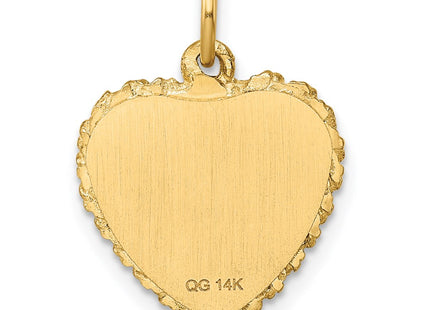 14K gold graduation charm, further view
