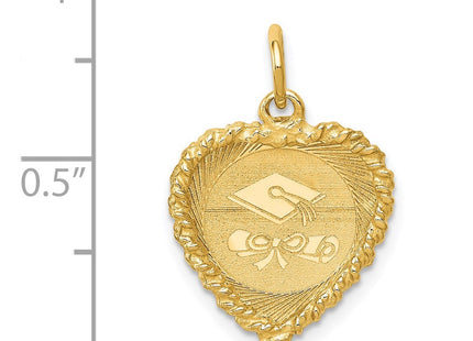 14K gold graduation charm, another view