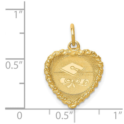 14K Graduation Cap Charm, 26 x 21mm