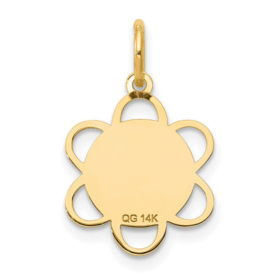 14K Holy Communion Charm, 20 x 13mm