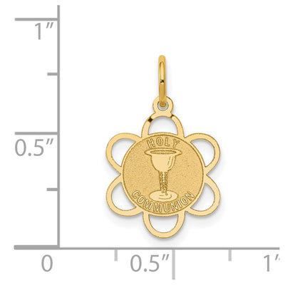 14K Holy Communion Charm, 20 x 13mm