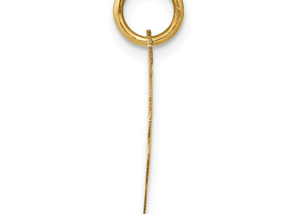 14K gold disc charm, alternate view