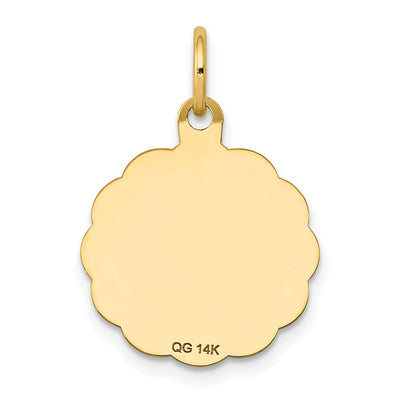 14K Holy Communion Disc Charm, 22 x 16mm