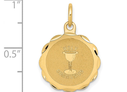 14K gold disc charm, another view