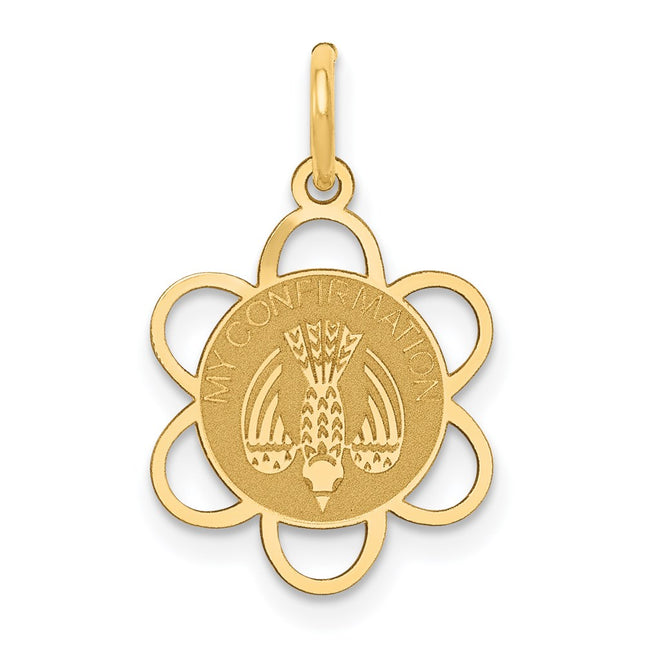 14k My Confirmation Charm, 22 x 13mm