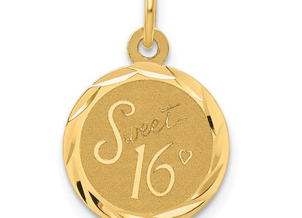 14K gold disc charm