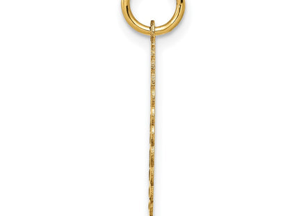 14K gold disc charm, alternate view