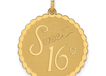 14K gold disc charm