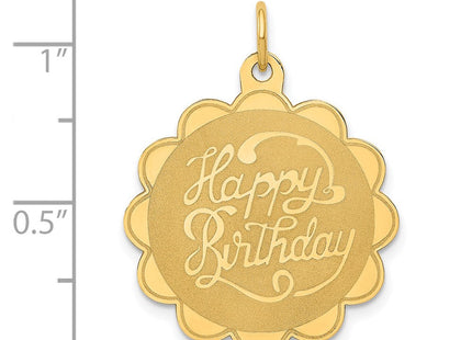 14K HAPPY BIRTHDAY Charm (Style XAC761)