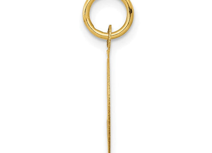 14K rose gold disc pendant, alternate view