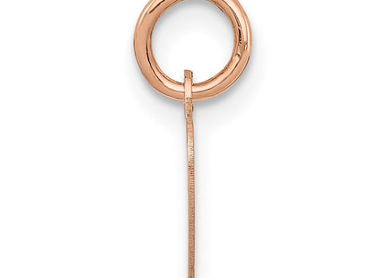 14K rose gold disc pendant, alternate view