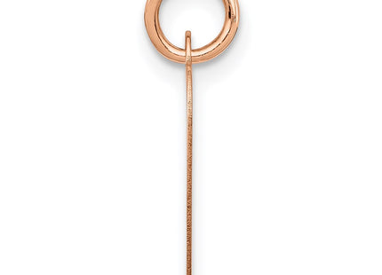 14K rose gold disc pendant, alternate view
