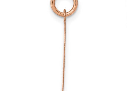 14K rose gold disc pendant, alternate view