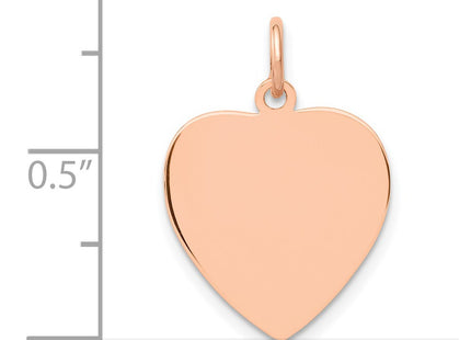 14K rose gold disc pendant, another view