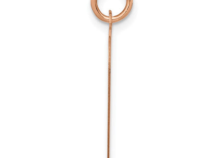 14K rose gold disc pendant, alternate view