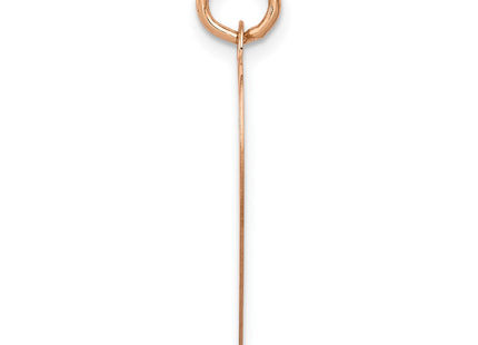 14K rose gold disc pendant, alternate view