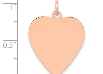 14K rose gold disc pendant, another view