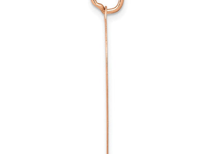 14K rose gold disc pendant, alternate view