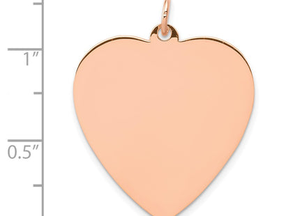 14K rose gold disc pendant, another view