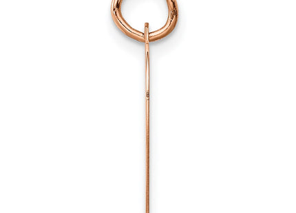 14K rose gold disc pendant, alternate view