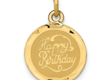 14K rose gold disc pendant