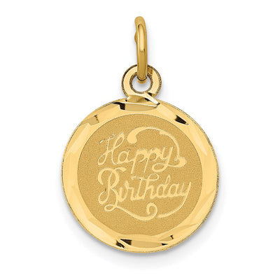 14K rose gold disc pendant