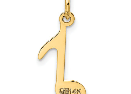 14k Polished Musical Note Charm