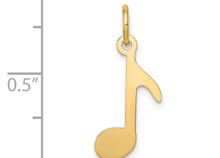 14k Polished Musical Note Charm
