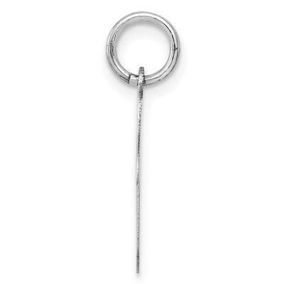 14K White Gold Polished Musical Note Charm