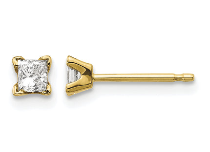 14k AAA Quality Complete Princess-cut Diamond Earrings