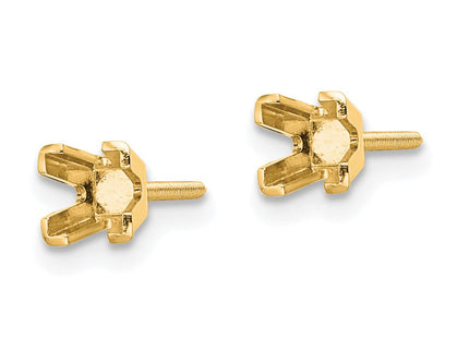 14K gold stud earrings, alternate view