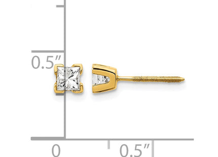 14K gold diamond earrings, further view