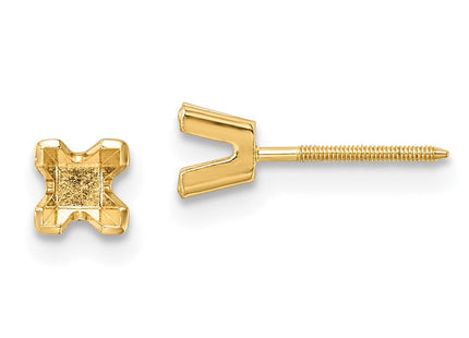 14K gold stud earrings