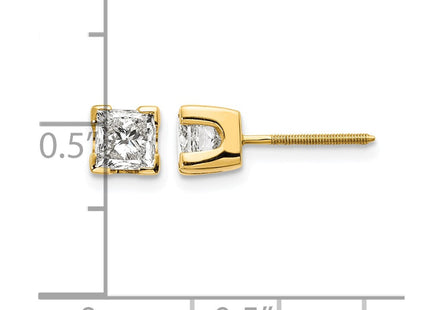 14K gold diamond earrings, further view