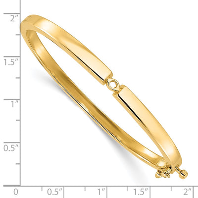 14K Holds 1/2 carat Round Stone Hinged Oval Bangle Bracelet Mounting