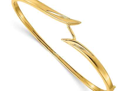 14K gold oval bangle