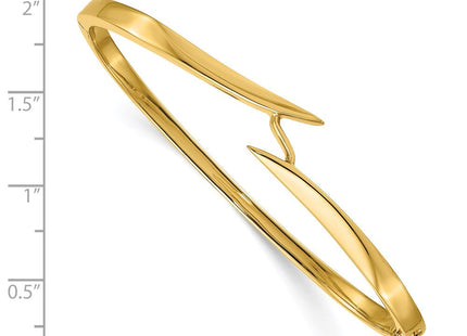 14k Hinged Oval Bangle Bracelet Mounting (Style XB266)