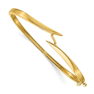 14k Hinged Oval Bangle Bracelet Mounting (Style XB266)