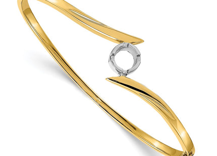 14K gold oval bangle, another view