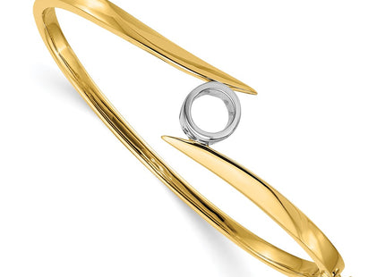 14K gold oval bangle, another view
