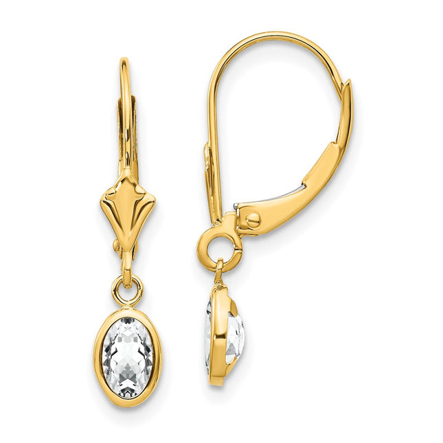 14k Yellow Gold Earrings Style XBE100 - Classique Jewelry Inc.