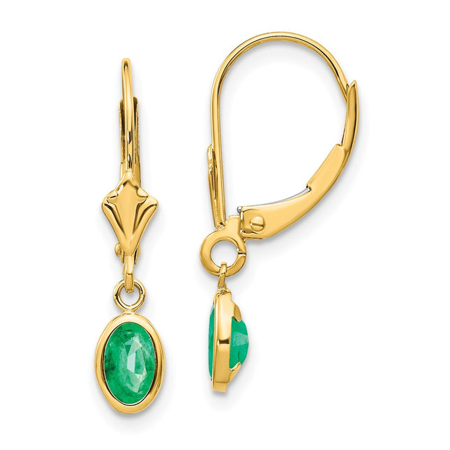 14k Yellow Gold Earrings Style XBE101 - Classique Jewelry Inc.