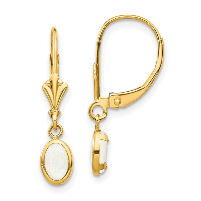 14k Yellow Gold Earrings Style XBE106 - Classique Jewelry Inc.