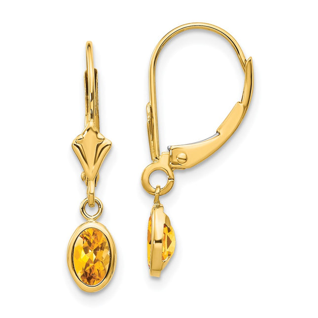 14k Yellow Gold Earrings Style XBE107 - Classique Jewelry Inc.