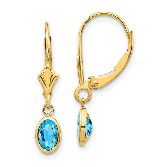 14k Yellow Gold Earrings Style XBE108 - Classique Jewelry Inc.