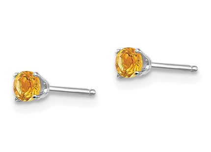 14k White Gold Earrings Style XBE119 - Classique Jewelry Inc.